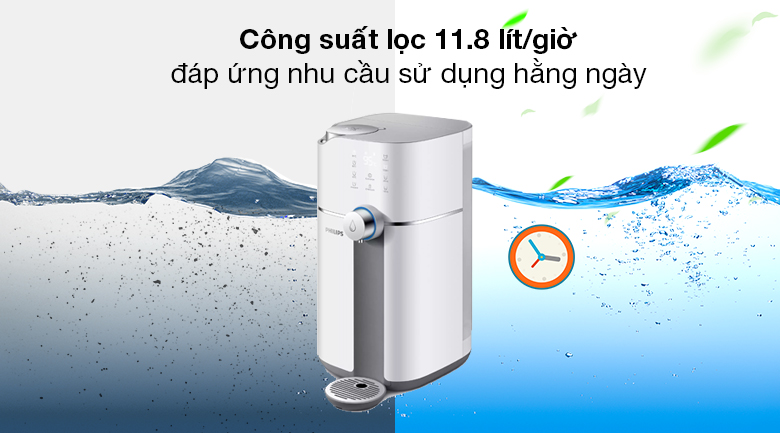 Máy lọc nước RO để bàn Philips ADD6910 1 lõi - Cung cấp nước liên tục với công suất lọc 11.8 lít/giờ, bình chứa nước đến 4 lít Máy lọc nước RO để bàn Philips ADD6910 1 lõi - Cung cấp nước liên tục với công suất lọc 11.8 lít/giờ, bình chứa nước đến 4 lít