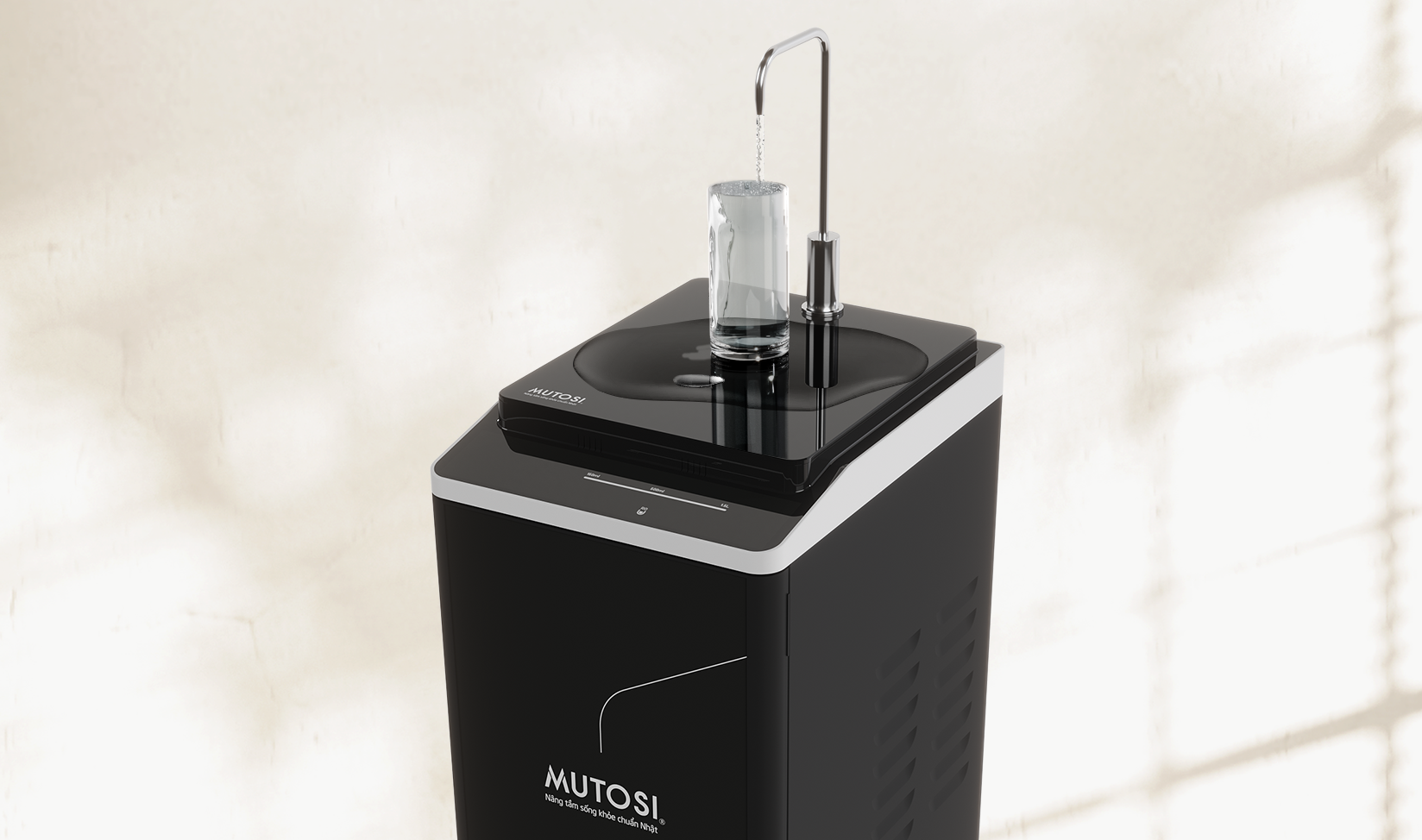 Máy lọc nước 10 lõi Mutosi MP-F1001 được tích hợp công nghệ cảm ứng chống tràn