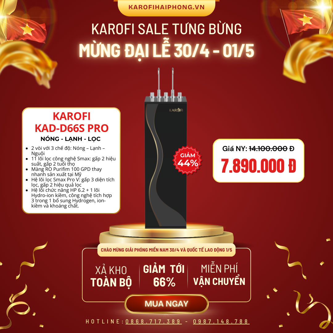 KAD-D66S PRO Karofi Hải Phòng Sale Đại Lễ 30-04 2025 KAD-D66S PRO Karofi Hải Phòng Sale Đại Lễ 30-04 2025