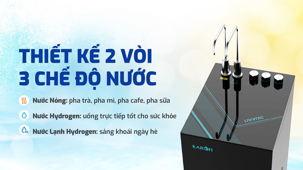 Livotec T69 thiết kế 2 vòi 3 chế độ tiện dụng