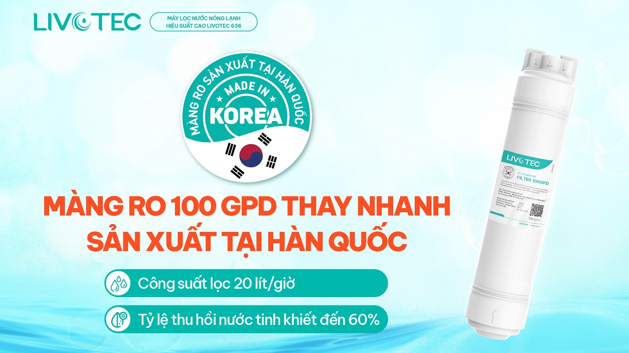 Màng RO 100 GPD Hàn Quốc